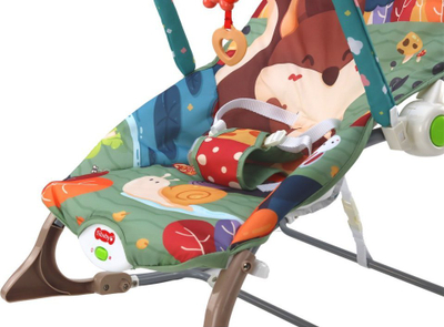 Karrige lëkundëse për bebe Leantoys Rocker 2 në 1, me vibrim, me tinguj, dhelpër