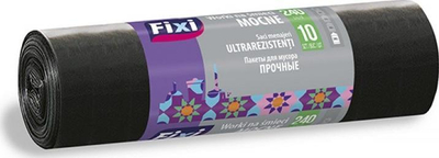 Qese plehrash shumë të forta FIXI Service Pack, 240L, 10 copë, të zeza