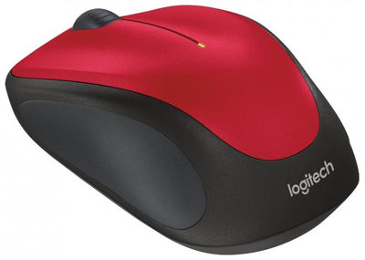 Бежичен глушец Logitech M235, оптички, со нано USB приемник, црвен
