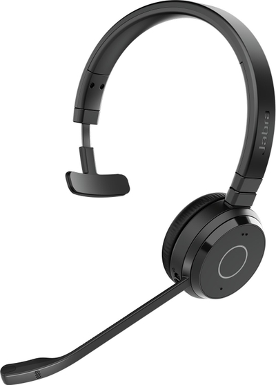 Kufje Jabra Evolve 65 UC Mono, Bluetooth, USB-A, me qëndrim, e zezë