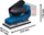 Brusilë orbitale Bosch GSS 18V-18, pa kabllo, brushless, blu e zezë
