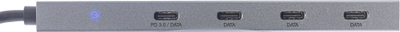 HUB USB InLine USB 3.2 Gen 2, Type C në 4x Type C, 10 Gbit/s, gri