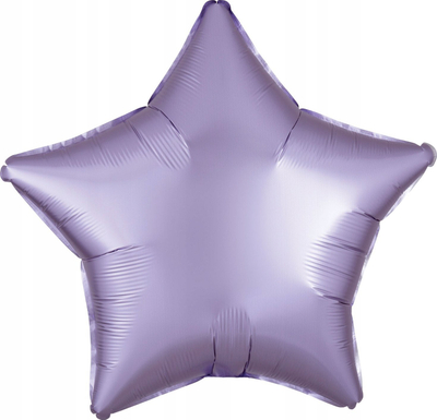Balonë folje Amscan Lustre Pastel Lilac Star, 48cm, në formë ylli, lejla pastel