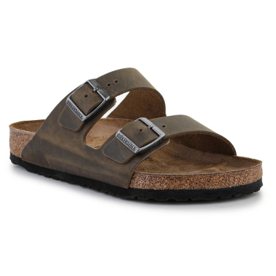 Машки сандали Birkenstock Arizona, обоена кожа, Faded Khaki Green