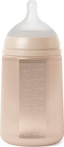 Biberoi Suavinex Color Essence SX Pro, rrjedhje mesatare, 240 ml, ngjyrë Marshmallow Nude