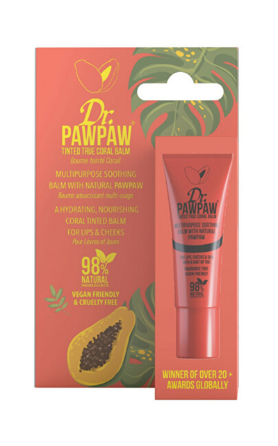 Balsam shumëfunksional Dr. Pawpaw Tinted True Coral Balm, 10 ml
