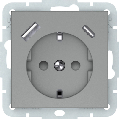 Prizë muri Vila RP16-002-22 A C, USB A C, gri