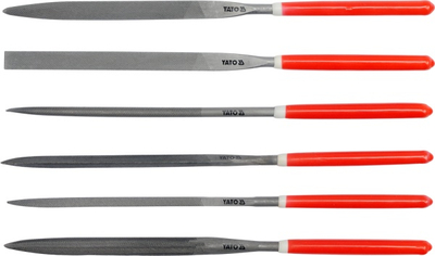 Set file për metal Yato YT-6161, 160x75x4 mm, 6 copë, i argjendtë