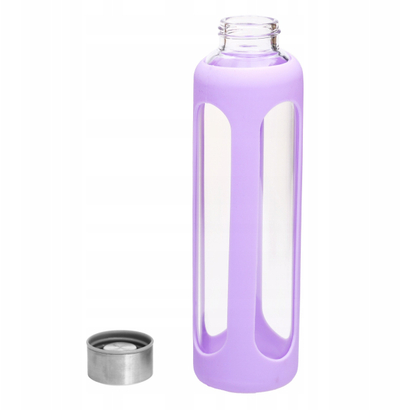Shishe uji qelqi Kamille KM-9024, 550 ml, për pije të nxehta edhe të ftohta, me shumë ngjyra