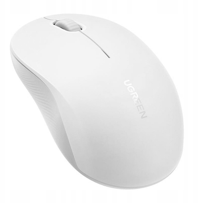 Maus wireless Ugreen, optik, deri 4000 DPI, i bardhë