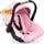 Sedilje për kukulla Bayer Design Doll Car Seat With Roof, për kukulla deri 46cm, me tendë, rozë me ari