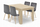Set tavoline me 4 karrige Living Room, 120x80cm, sonoma oak, gri