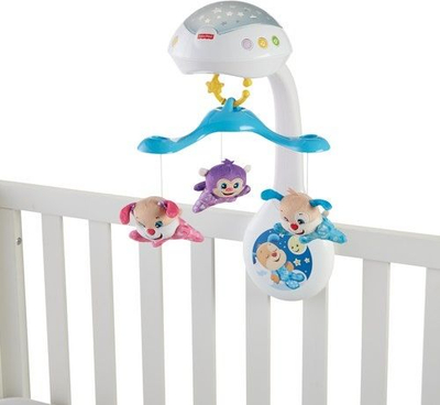 Lodër me projektor për shtrat fëmijësh Fisher Price 3në1 (FWR92)