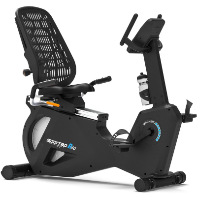 Рекумбент велосипед Sportop R60, магнетен систем на кочење, до 150 kg, црн