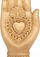 Figurinë dekorative AMIRA Hand with Heart, 16.5 cm, ari