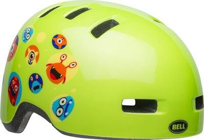 Kaskë biçiklete për kalamajt Bell Lil Ripper, In-Mold, XS 45-52 cm, e kuqe me shkëlqim