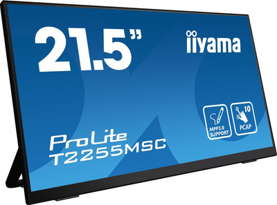 Monitor iiyama ProLite T2255MSC-B1, 21.5\", IPS, Full HD, me prekje, i zi