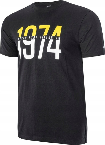 Bluzë T-shirt për burra Hi-tec Rolic, pambuk 100%, masa M, e zezë