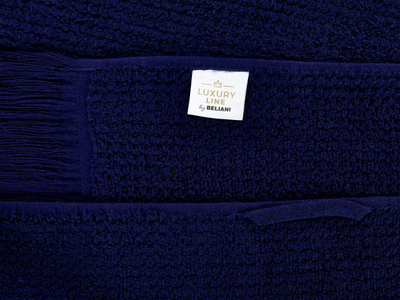 Set peshqirësh Beliani ATIU, 9 copa, pambuk terry, blu navy