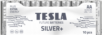 Bateri alkaline Tesla SILVER+ AA LR6, paketim 10 copë
