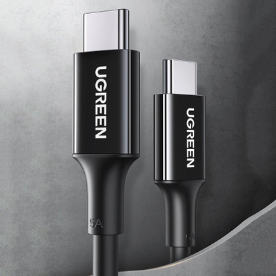 Kabllo Ugreen USB C në USB C 2m, 100W, 5A, e bardhë