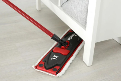 Set mop Vileda Ultramax XL, me kovë, 42 cm, e kuqe e bardhë