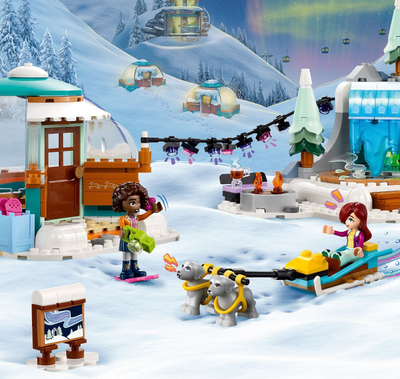 Set lodrash LEGO Friends Igloo Holiday Adventure 41760, 8+ vjeç, me figurina dhe qen slitash, me ngjyra nga të gjitha