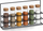 Set kavanozash për erëza Zeller Spice, 6 copa, qelq 55 ml, transparente me të zezë