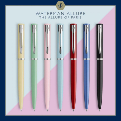 Stilolaps Waterman Allure, ballpoint, medium, bojë blu, pastel baby blue