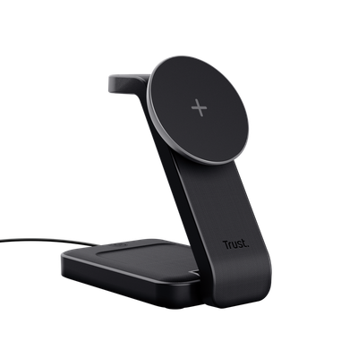 Karikues wireless 3 në 1 Trust Viro, magnetik, 20W, i zi