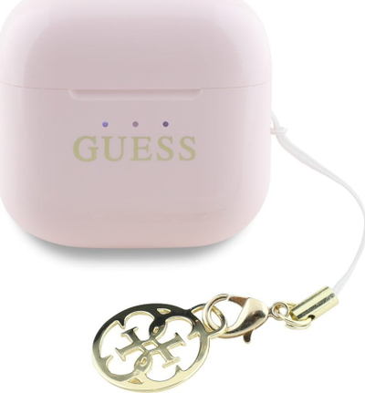 Kufje TWS Guess GUTWSXMCCLP, Bluetooth, me kuti karikimi, rozë
