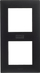 Kornizë dyshe Legrand Niloe Step 863592, montim horizontal ose vertikal, e zezë
