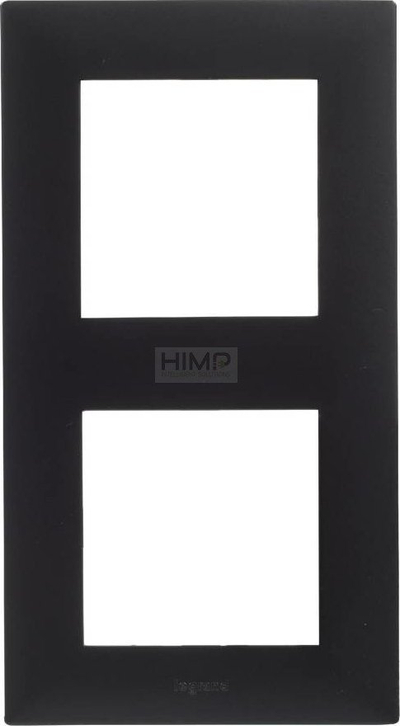 Kornizë dyshe Legrand Niloe Step 863592, montim horizontal ose vertikal, e zezë
