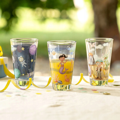 Gotë fëmijësh Leonardo Bambini Glass Cosmos, 300ml, xham transparent