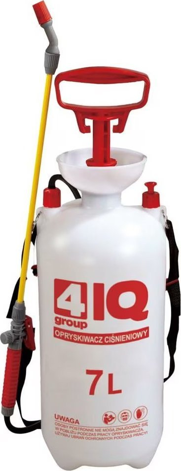 Pompë spërkatëse për kopsht 4IQ, 7L, me lanc të gjatë, e bardhë me të kuqe