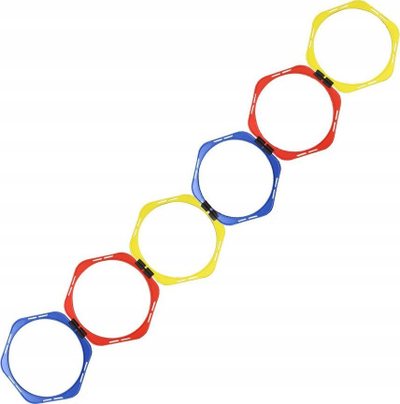 Сет тренинг шестаголни обрачи Allright HEX, 2 m, пластика, повеќебојни