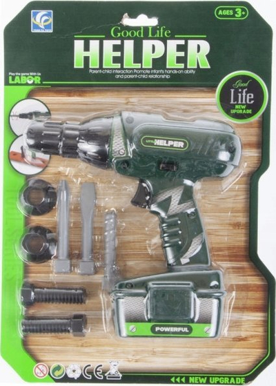 Set trapano lodër Helper Good Life, me aksesorë, për fëmijë 3+, jeshil