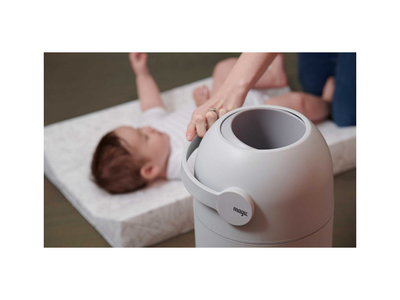 Kosh për pelena Magic Diaper Pail, 40L, sistem kundra erës, gri concrete