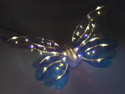 Krahë zanash Glowing Wings, LED, me muzikë, shumëngjyrëshe