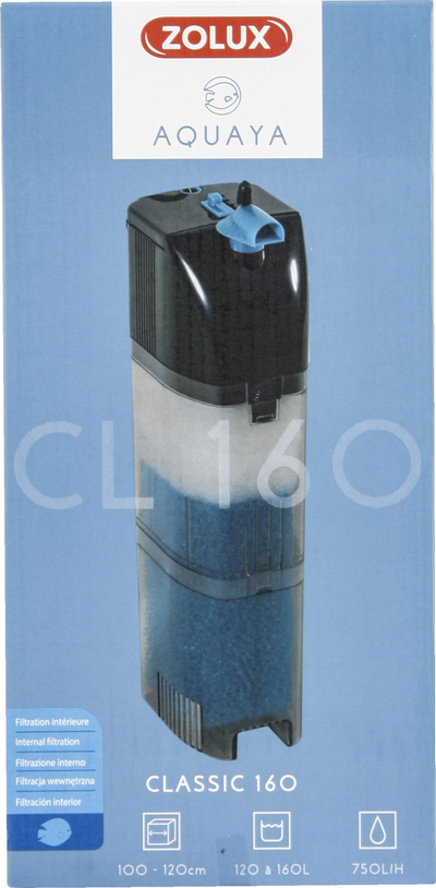 Filtër akuariumi Zolux AQUAYA Classic Filter 160, 120 160L, i zi