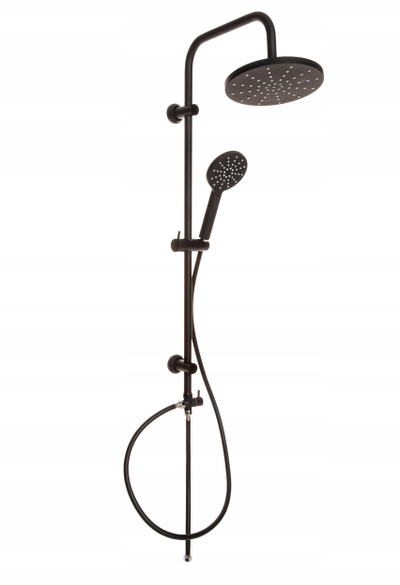 Kolonë dushi Multi Function, kokë dushi 23cm rainfall, 96cm, e zezë
