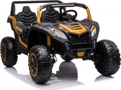 Makina elektrike për fëmijë LEAN Toys Racing, 4x200W, 24V 14Ah, gold e zezë