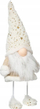 Figurinë dekorative SCANDI Gnome, 45 cm, poliester metal, e bardhë me të artë