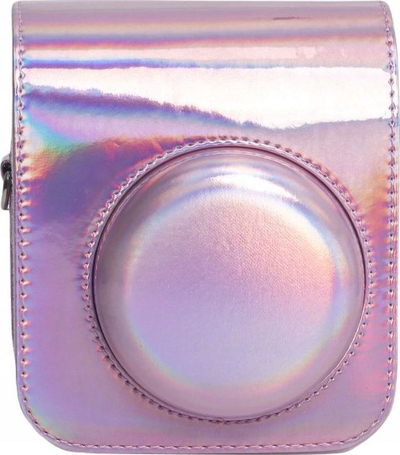 Këllëf LoveInstant për Fujifilm Instax Mini 12, me rrip, rozë me shkëlqim