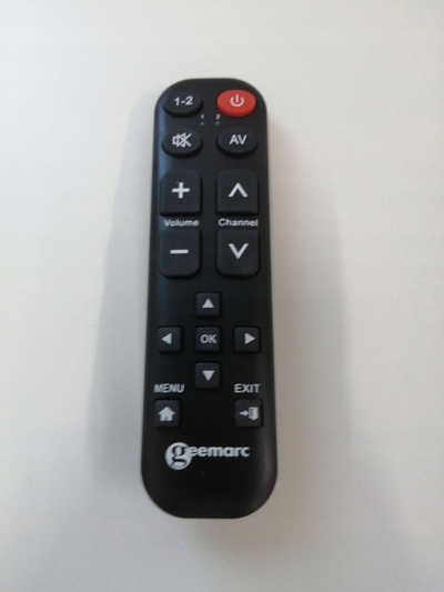 Telekomandë universale Geemarc Telecom TV-15, 14 butona që i programon vetë, për 2 pajisje, gri