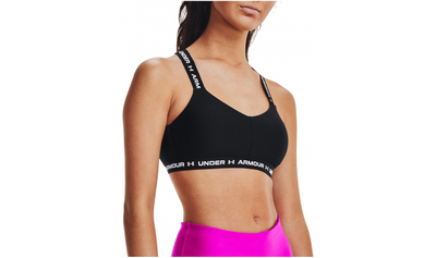 Reçipeta sportive Under Armour Crossback Low për femra, kompresion i lehtë, e zezë
