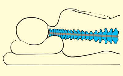 Jastëk ortopedik Mobilex M, 50 x 30 cm, kontur anatomik, ngjyrë krem