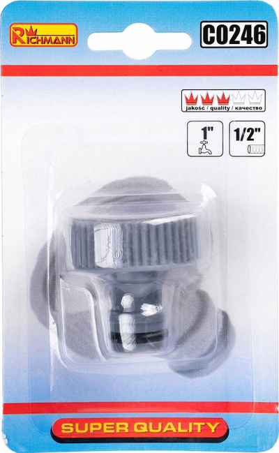 Lidhës rubineti Richmann C0246, 1\", për çorape 1/2\", gri