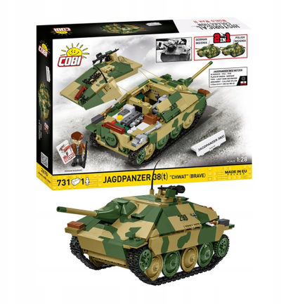 Set blloqesh Cobi Jagdpanzer 38t Chwat, 731 pjesë, shkalla 1:28, ngjyrë kamuflazh