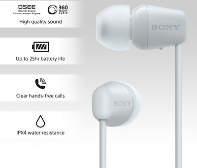 Dëgjuese Sony WI-C100, të bardha
